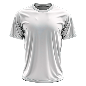 white jersey mock up isolated on transparent ,white t shirt , png