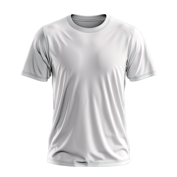 white jersey mock up isolated on transparent ,white t shirt , png