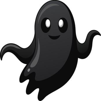 Spooky Ghost Haunts the Night. AI-generated. vector