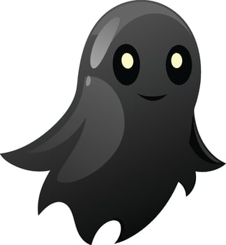 Spooky Ghost Haunts the Night. AI-generated. vector