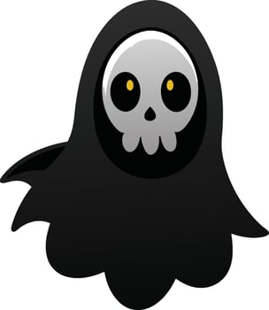 Spooky Ghost Haunts the Night. AI-generated. vector