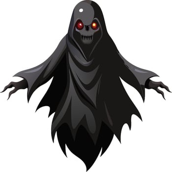 Spooky Ghost Haunts the Night. AI-generated. vector