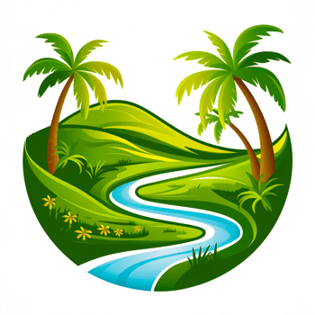 Isolated river nature landscape png