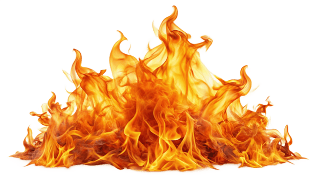 Fire flames on a transparent background png