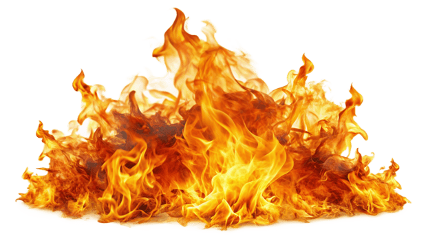 Fire flames on a transparent background png