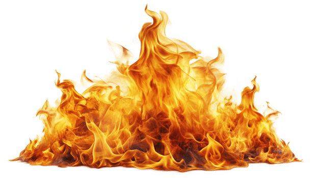 Fire flames on a transparent background png