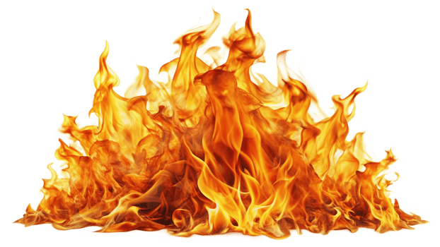 Fire flames on a transparent background png
