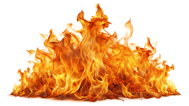 Fire flames on a transparent background png