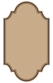 Classic vintage wedding badge brown background message frame png