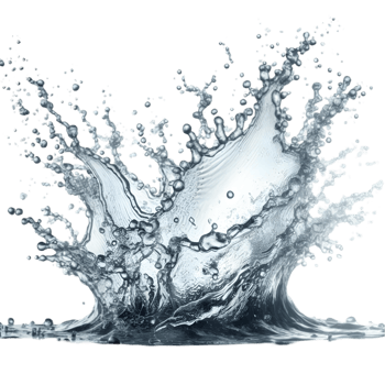 Water splash isolated from background png
