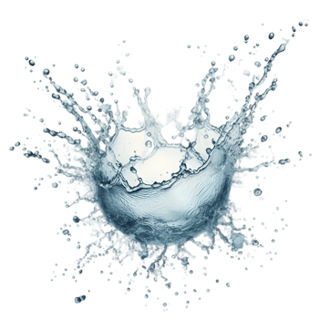 Water splash isolated from background png