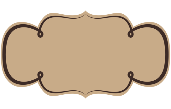 Classic vintage wedding badge brown background message frame png