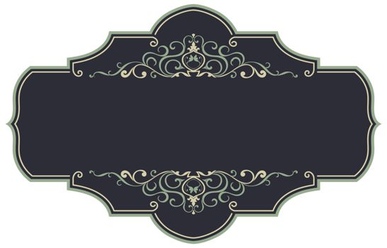 Classic vintage frame black background message frame and green stripes png
