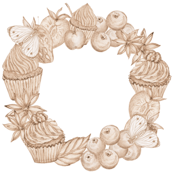 Coffee bakery illustration. pastry banner, background, sweets shop png