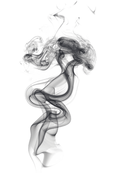 Realistic smoke effect on transparent background png