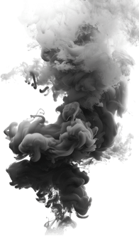 Realistic smoke effect on transparent background png
