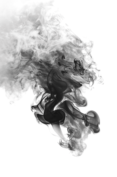 Realistic smoke effect on transparent background png