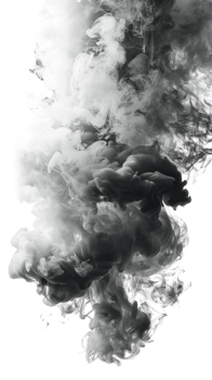 Realistic smoke effect on transparent background png