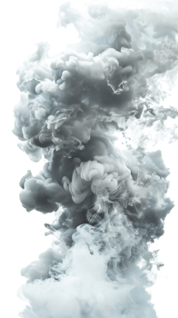 Realistic smoke effect on transparent background png