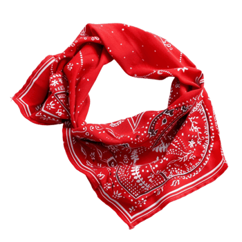 Red bandana against transparent background png