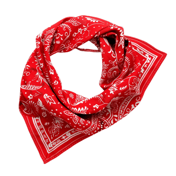 Red bandana against transparent background png