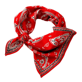 Red bandana against transparent background png