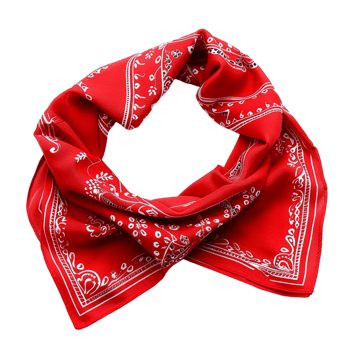 Red bandana against transparent background png