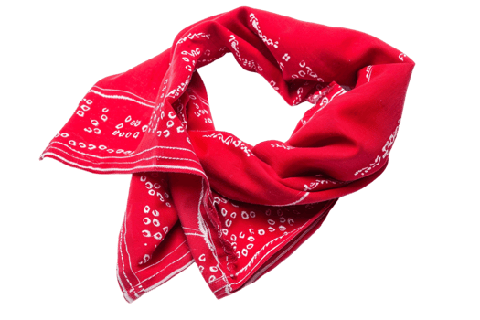 Red bandana against transparent background png