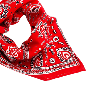 Red bandana against transparent background png
