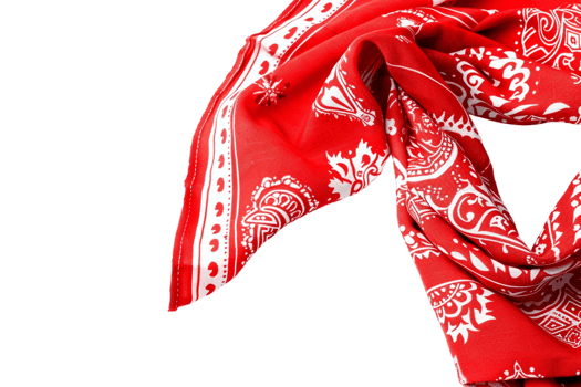 Red bandana against transparent background png