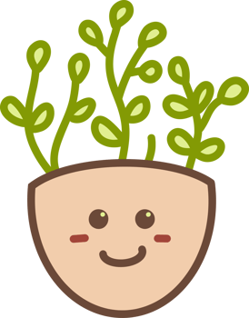 cute kawaii potted plant character illustration png