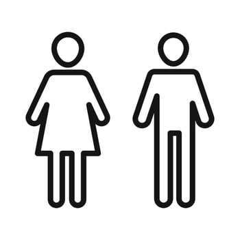 man and woman toilet sign icon vector