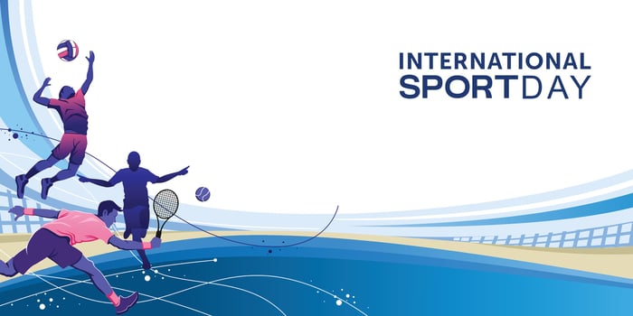 Sports Background . International Sports Day Illustration. Graphic Design for the decoration of posters, banners, and flyer vector