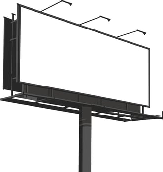 Isometric blank billboard illustration vector