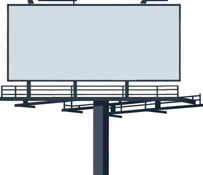 City Billboard Mockup isolated, Blank Templates for Advertising Design vector