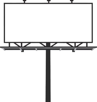 City Billboard Mockup isolated, Blank Templates for Advertising Design vector