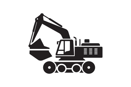 construction site vehicle silhouette vector
