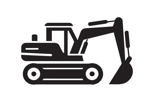 construction site vehicle silhouette vector