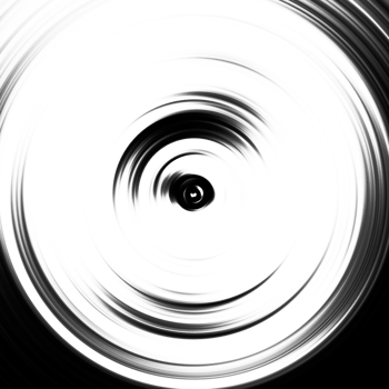 Black and white radial abstract background overlay. Circle effect. Graphic illustration with transparent background. png