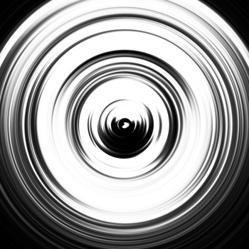 Black and white radial abstract background overlay. Circle effect. Graphic illustration with transparent background. png