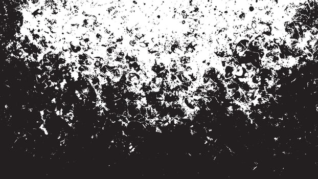 Black grungy Gritty Texture Illustration on White Background for backgrounds and textures, black overlay monochrome texture on white background vector