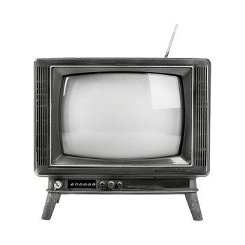 Television isolated on transparent background png