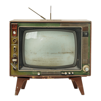 Television isolated on transparent background png