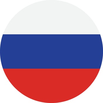Round Russia flag . Russia flag button . Russia flag in circle shape . illustration vector