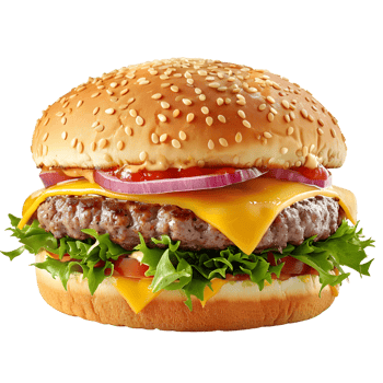 hamburger Isolated on Transparent Background png