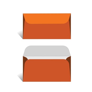 3D Envelope Dieline template Design vector