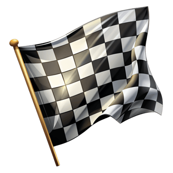 Black and White Checkered Flag Illustration png