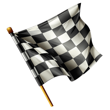 Black and White Checkered Flag Illustration Sign png