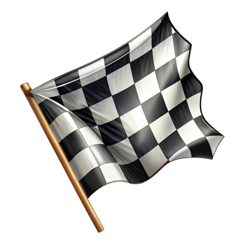 Black and White Checkered Flag Illustration Art png