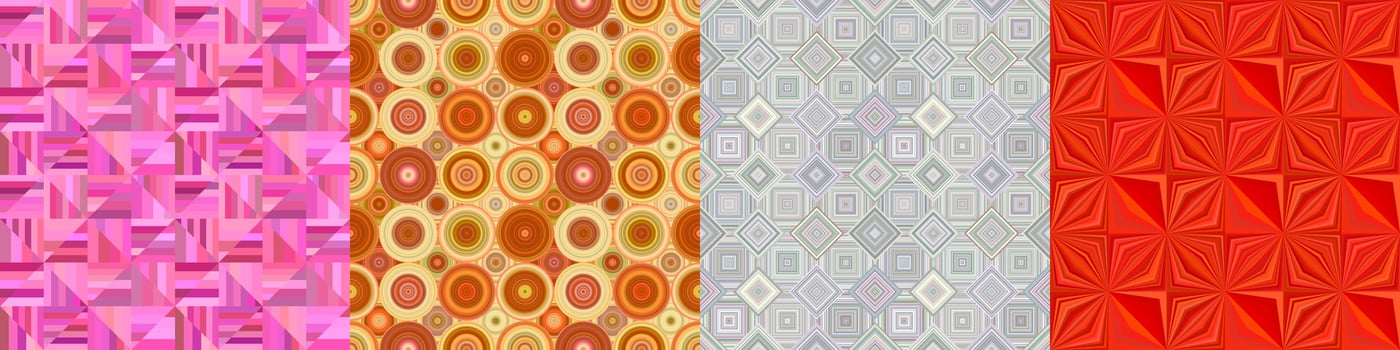 Seamless color geometric pattern set vector